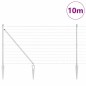 vidaXL Euro Fence con 7 pali a spillo, 1,2 x 10 m, in acciaio zincato
