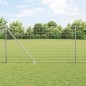 vidaXL Recinzione Euro di con 7 pali a spuntoni, 1,4x10 m in acciaio zincato