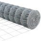 vidaXL Recinzione Euro di con 7 pali a spuntoni, 1,4x10 m in acciaio zincato