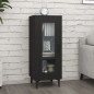 Credenza Nera 34,5x34x90 cm in Legno Multistrato Credenza Nera 34,5x34x90 cm in Legno Multistrato