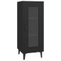 Credenza Nera 34,5x34x90 cm in Legno Multistrato Credenza Nera 34,5x34x90 cm in Legno Multistrato
