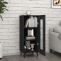 Credenza Nera 34,5x34x90 cm in Legno Multistrato Credenza Nera 34,5x34x90 cm in Legno Multistrato