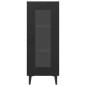 Credenza Nera 34,5x34x90 cm in Legno Multistrato Credenza Nera 34,5x34x90 cm in Legno Multistrato