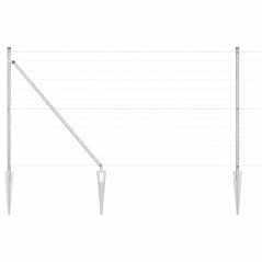 vidaXL Euro Fence con 13 pali appuntiti 1,2 x 25 m in acciaio zincato