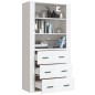 Credenza Bianco Lucido in Legno Multistrato Credenza Bianco Lucido in Legno Multistrato