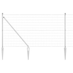 vidaXL Euro Fence con 13 pali a punta, 1 x 25 m, in acciaio zincato