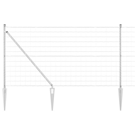 vidaXL Euro Fence con 13 pali a punta, 1 x 25 m, in acciaio zincato