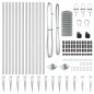 vidaXL Euro Fence con 13 pali a punta, 1 x 25 m, in acciaio zincato