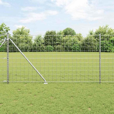vidaXL Recinzione Euro con 13 pali a punta, 1.2 x 25 m in acciaio zincato