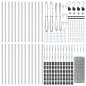 vidaXL Euro Fence con 13 pali appuntiti 0.6x50 m Acciaio zincato vidaXL Euro Fence con 13 pali appuntiti 0.6x50 m Acciaio zincato