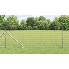 vidaXL Euro Fence con 7 pali a punta 0,4x10 m in acciaio galvanizzato