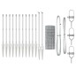 vidaXL Euro Fence con 7 pali a punta 0,4x10 m in acciaio galvanizzato