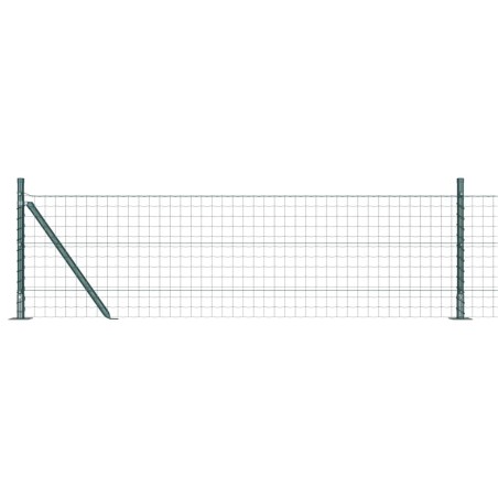 vidaXL Recinzione Euro con 7 posti flangiati, 0.6x10 m in acciaio zincato