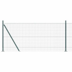 vidaXL Recinzione Euro con 7 Posti Flangiati 0,8x10 m in Acciaio Galvanizzato