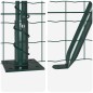 vidaXL Recinzione Euro con 7 Posti Flangiati 0,8x10 m in Acciaio Galvanizzato