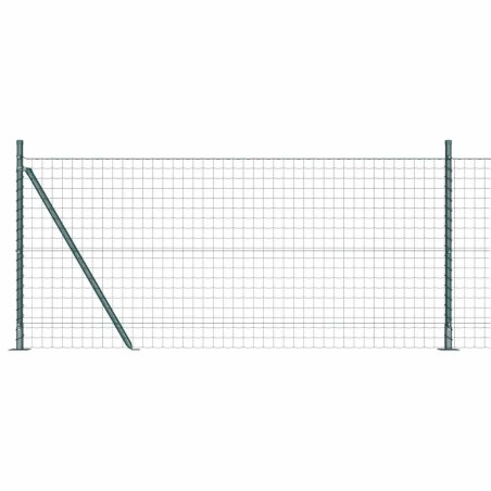 vidaXL Recinzione Euro con 7 Posti Flangiati 1x10 m in Acciaio Zincato