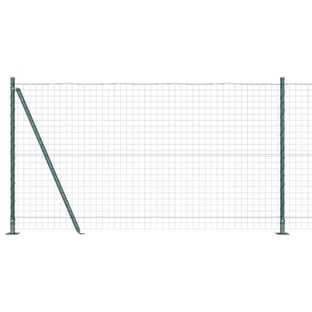 vidaXL Recinzione Euro con 7 postazioni flangiate 1.2 x 10 m in acciaio zincato