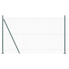 vidaXL Euro Fence con 7 Posti Flangiati 1.6x10 m in Acciaio Zincato