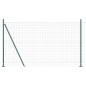 vidaXL Euro Fence con 7 Posti Flangiati 1.6x10 m in Acciaio Zincato