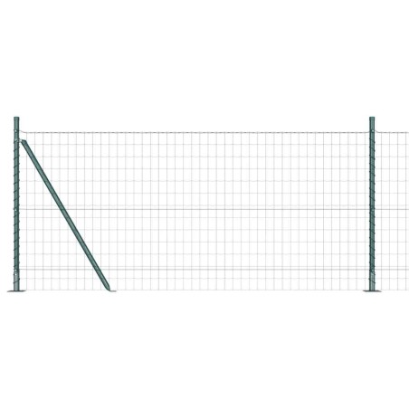 vidaXL Cancello Euro con 7 posti flangiati, 1x10 m, in acciaio zincato