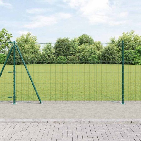 vidaXL Recinzione Euro con 7 Posti Flangiati 1,2 x 10 m in Acciaio Zincato