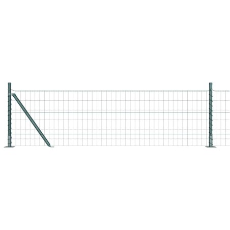 vidaXL Euro Fence con 7 Posti Flangiati 0,4x10 m in Acciaio Zincato