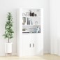 Armadietto a Muro Bianco Lucido 80x33x80 cm Legno Multistrato Armadietto a Muro Bianco Lucido 80x33x80 cm Legno Multistrato