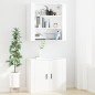 Armadietto a Muro Bianco Lucido 80x33x80 cm Legno Multistrato Armadietto a Muro Bianco Lucido 80x33x80 cm Legno Multistrato