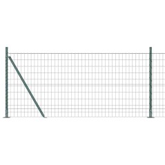 vidaXL Recinzione Euro con 7 posti flangiati, 0,8 x 10 m, in acciaio zincato