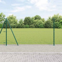 vidaXL Recinzione Euro con 7 posti flangiati, 1.2 x 10m in acciaio zincato