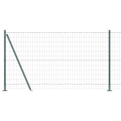 vidaXL Recinzione Euro con 7 posti flangiati, 1.2 x 10m in acciaio zincato