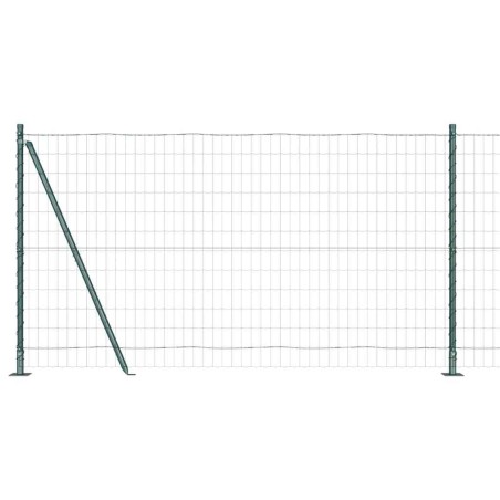 vidaXL Recinzione Euro con 7 posti flangiati, 1.2 x 10m in acciaio zincato