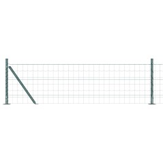 vidaXL Euro Fence con 7 pali flangiati da 0,4 x 10 m in acciaio zincato