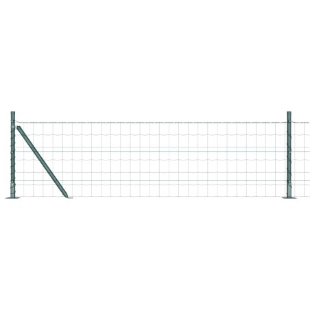 vidaXL Recinzione Euro con 7 posti flangiati, 0.6x10m in acciaio zincato