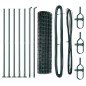 vidaXL Recinzione Euro con 7 Pali Flangiati 1x10 m Acciaio Galvanizzato