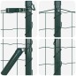 vidaXL Recinzione Euro con 7 Pali Flangiati 1x10 m Acciaio Galvanizzato