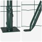 vidaXL Recinzione Euro con 7 Pali Flangiati 1x10 m Acciaio Galvanizzato