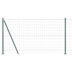 vidaXL Recinzione Euro di con 7 posti flangiati, 1,2 x 10 m in acciaio zincato.