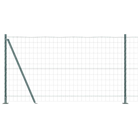 vidaXL Recinzione Euro di con 7 posti flangiati, 1,2 x 10 m in acciaio zincato.