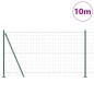 vidaXL Recinzione Euro di con 7 posti flangiati, 1,2 x 10 m in acciaio zincato.
