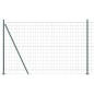 vidaXL Euro Fence con 7 Pali Flangiati 1.6x10 m in Acciaio Zincato
