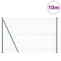 vidaXL Euro Fence con 7 Pali Flangiati 1.6x10 m in Acciaio Zincato