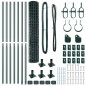 vidaXL Euro Fence con 7 Pali Flangiati 1.6x10 m in Acciaio Zincato