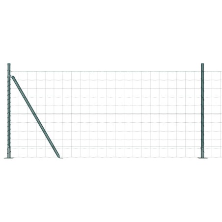 vidaXL Recinzione Euro con 7 posti flangiati 0,8x10 m in acciaio zincato.