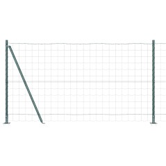 vidaXL Recinzione Euro con 7 pali flangiati, 1,2x10 m in acciaio galvanizzato