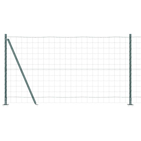 vidaXL Recinzione Euro con 7 pali flangiati, 1,2x10 m in acciaio galvanizzato
