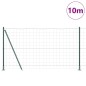 vidaXL Recinzione Euro con 7 pali flangiati, 1,2x10 m in acciaio galvanizzato