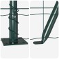 vidaXL Recinzione Euro con 7 pali flangiati 1.4x10 m in acciaio zincato