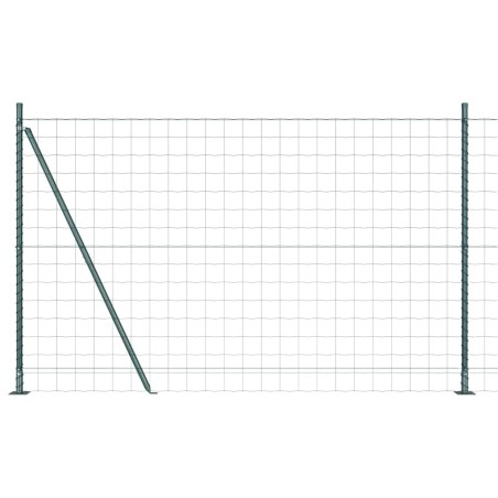 vidaXL Recinzione Euro con 7 Posti Flangiati 1,5x10 m in Acciaio Galvanizzato