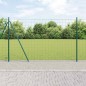 vidaXL Recinzione Euro con 7 pali flangiati, 1,6 x 10 m in acciaio galvanizzato